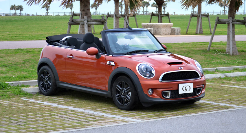 Okinawa Rent A Car Mini Cooper S Convertible Spice Orange